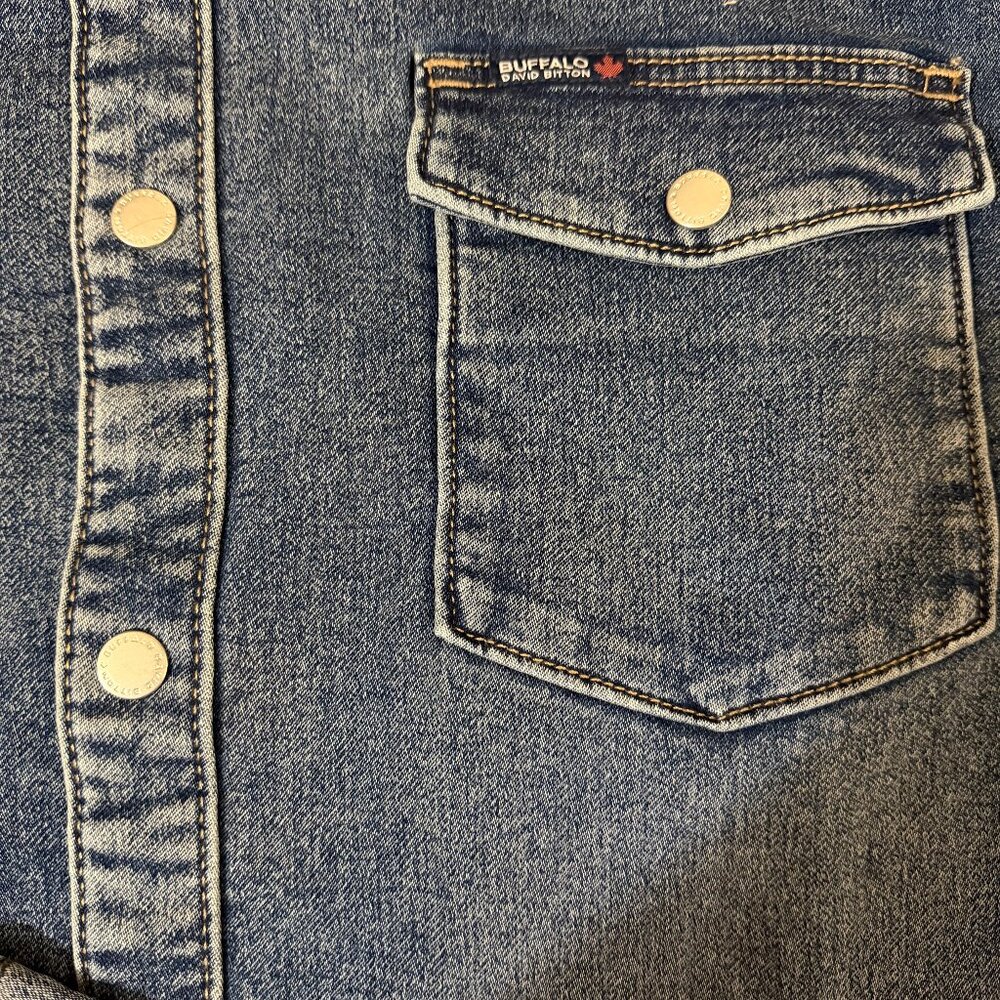 Buffalo David Bitton Shane Denim Shirt L - Picture 10 of 14
